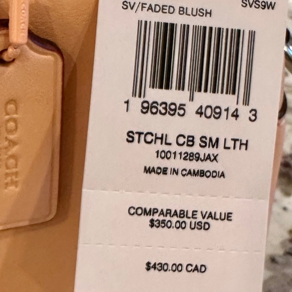 Coach Faded Blush Crossbody Satchel New with Tags - Picture 14 of 16